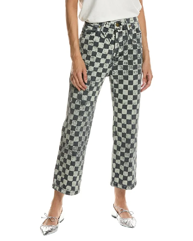 Big Discounts THE GREAT The Hero Black Check Stamp Jean