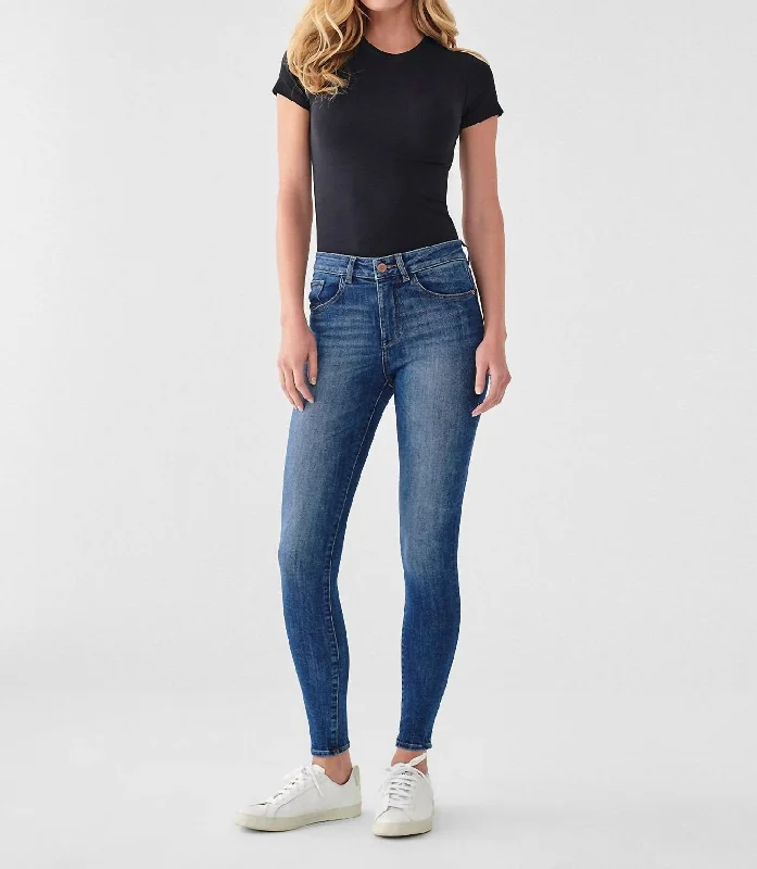 Trendy Threads Florence Ankle Mid Rise Skinny Jeans In Parker