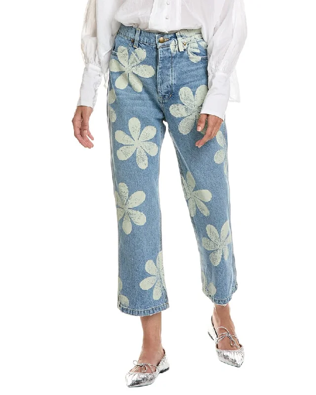 Fashion Forward THE GREAT The Hero Indigo Daisy Stamp Jean