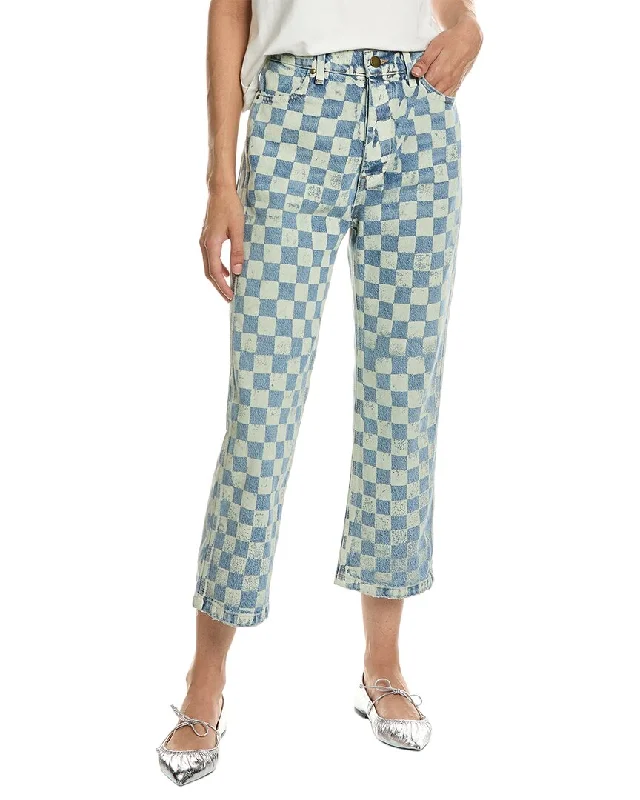 Daily Deals THE GREAT The Hero Indigo Check Stamp Jean