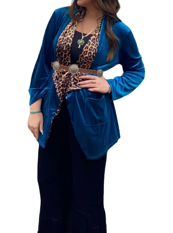Trend Forward Women's Wear Cassie Blazer In Blue