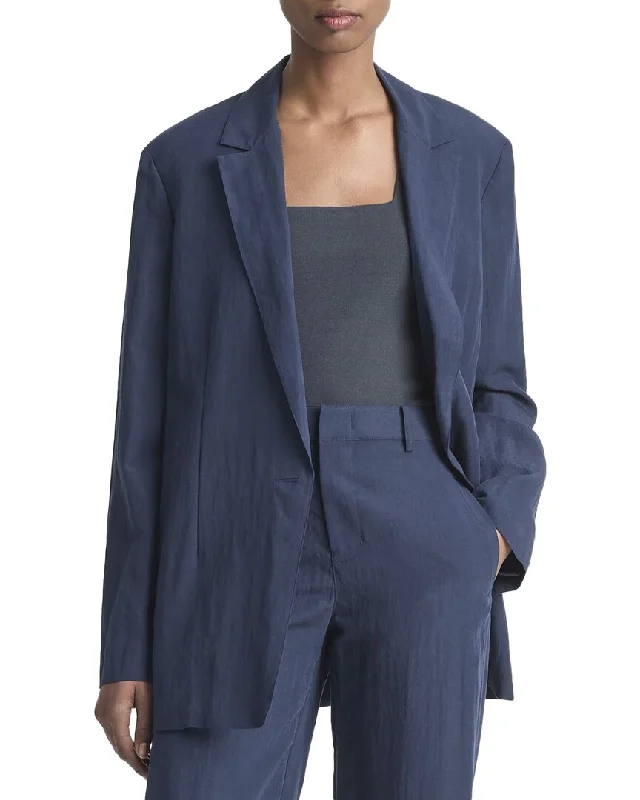 Trendy Styles Vince Relaxed Textured Wool-Blend Blazer