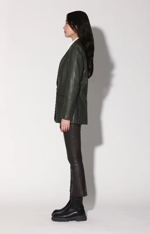 Trendy Women's Wear Mia Blazer, Basil - Leather