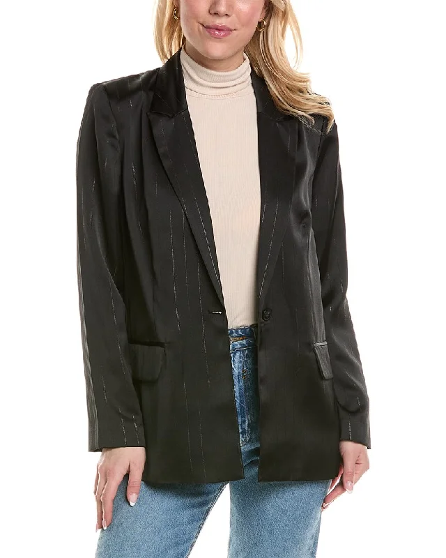 Alluring Design WAYF Pinstripe Satin Blazer