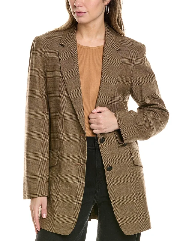 Vintage Charm rag & bone Charles Plaid Wool-Blend Blazer