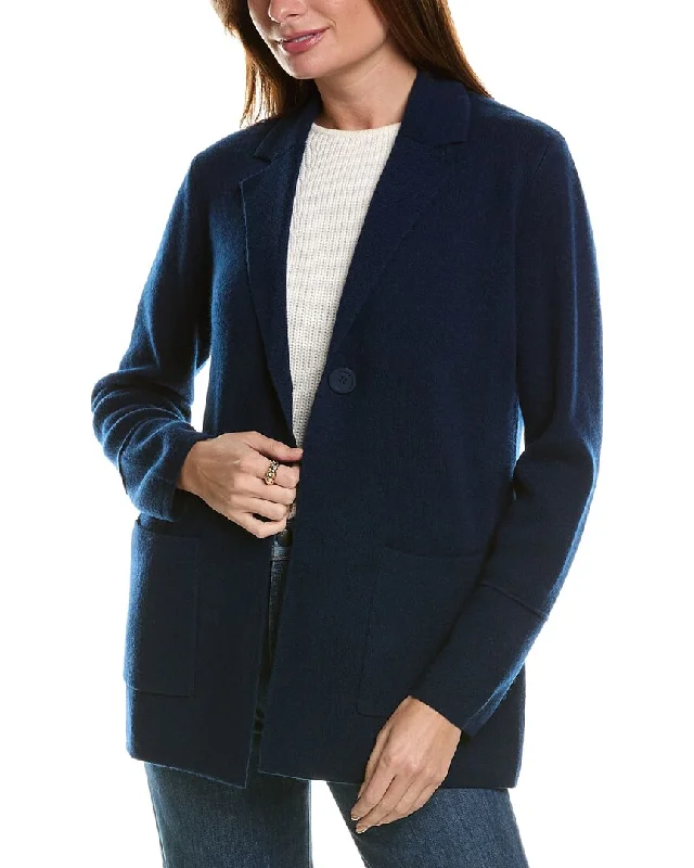 All Season Basics Discount Forte Cashmere Double Knit Wool & Cashmere-Blend Blazer