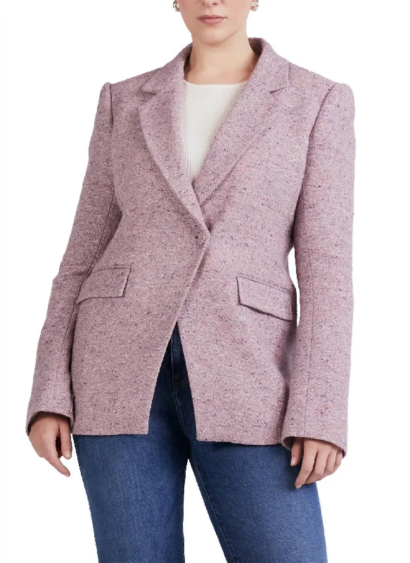 Vibrant Prints Noah Single Breasted Jacket In Lilac