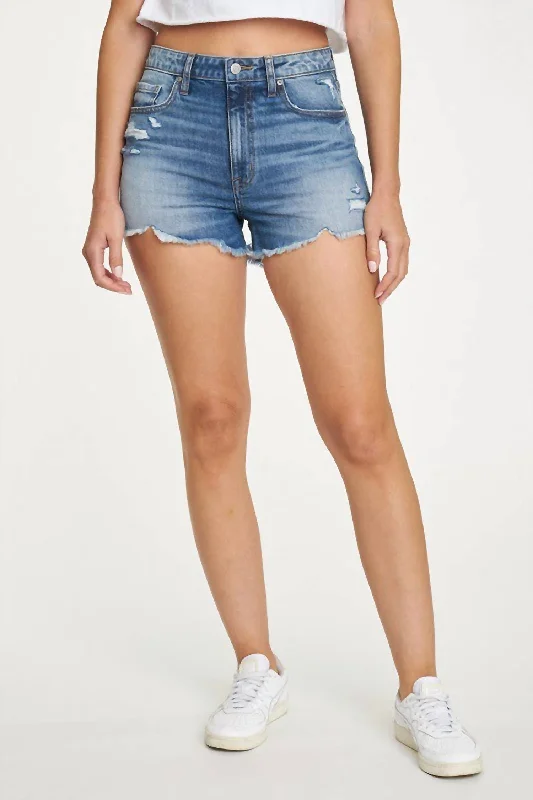 Trendsetting Threads Super High Rise Cut-Off Jean Shorts In Medium Wash