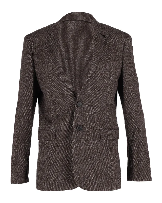 End Of Season Sale Boss Striped Blazer in Brown Cotton