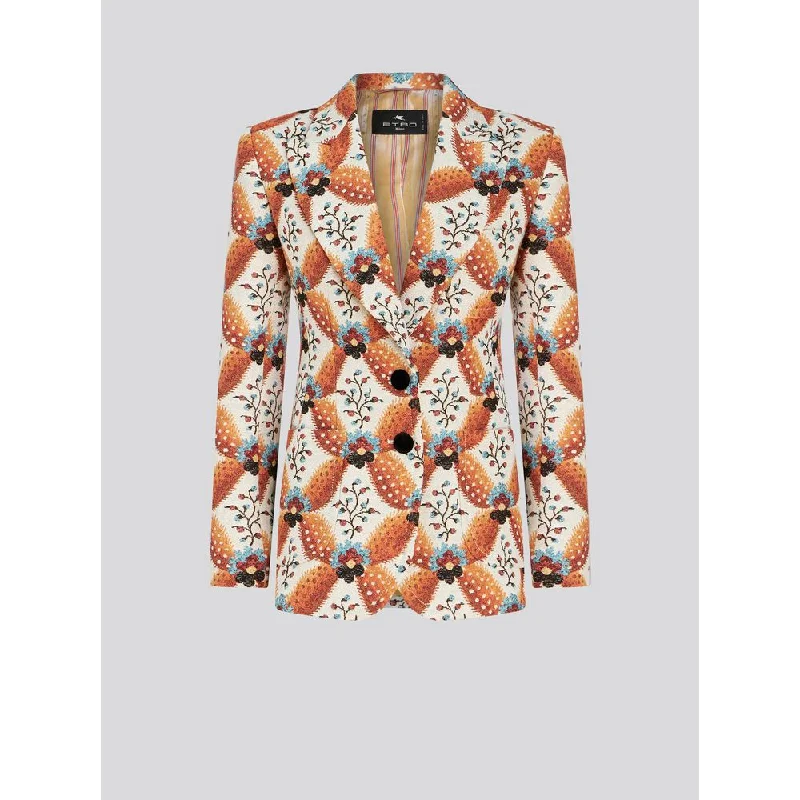 Evening Looks JACQUARD JACKET WITH GEOMETRIC PATTERN