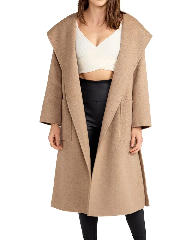 Sophisticated Cut belle & bloom Arcadia Oversized Wool-Blend Coat