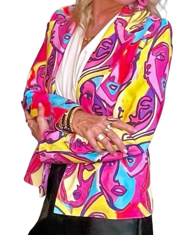Discount Extravaganza Faces Blazer In Pink