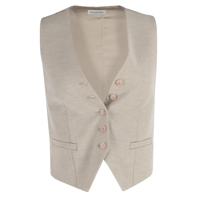 Flash Sale The Frankie Shop Vest in Beige Wool