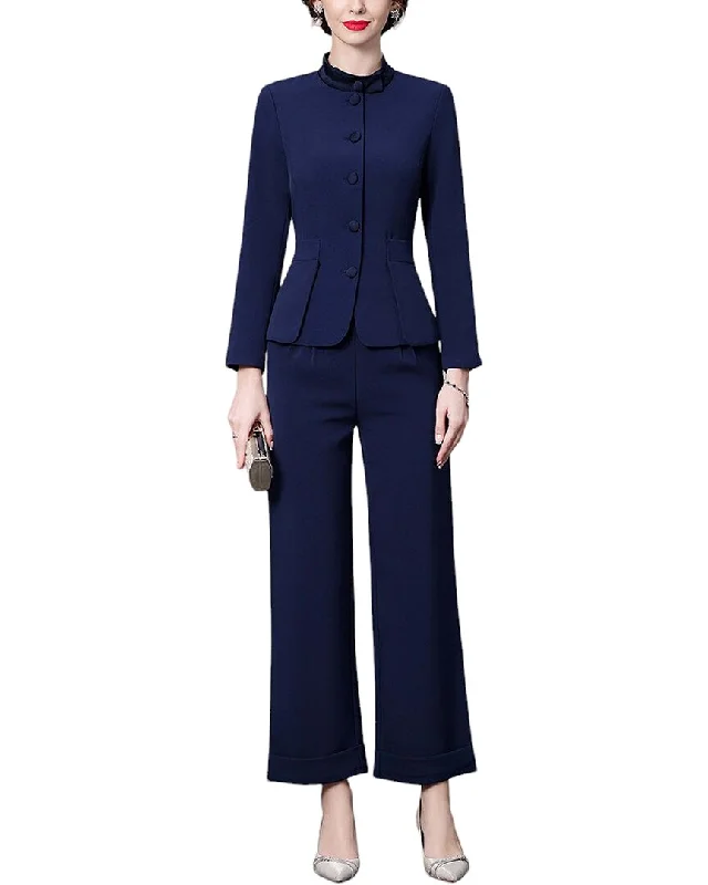 Cottagecore Rustic Charm Style Anette 2pc Blazer & Pant Set