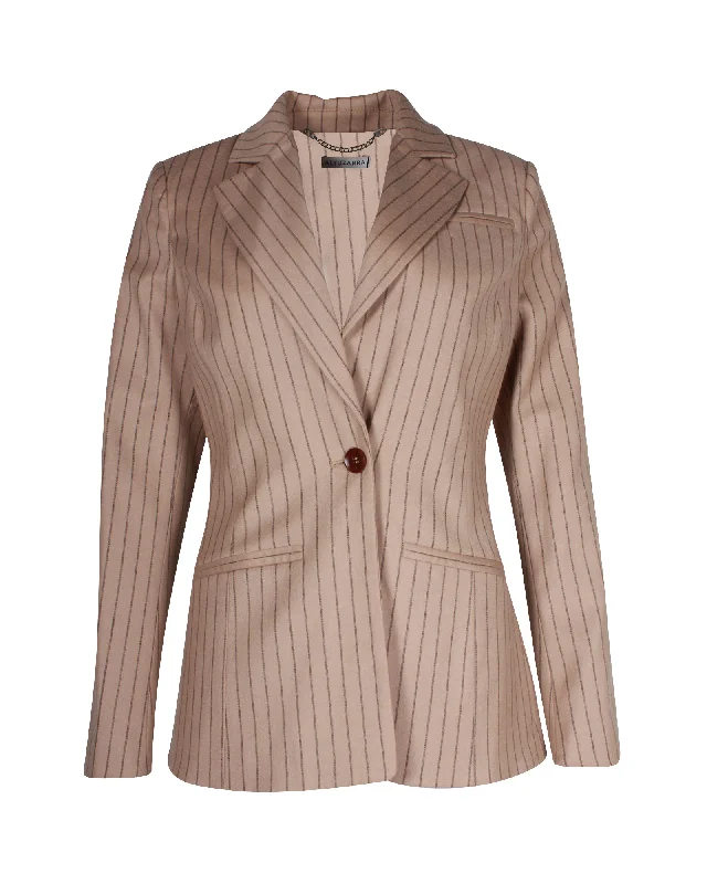 Anniversary Sale Altuzarra Striped Acacia Jacket in Beige Virgin Wool
