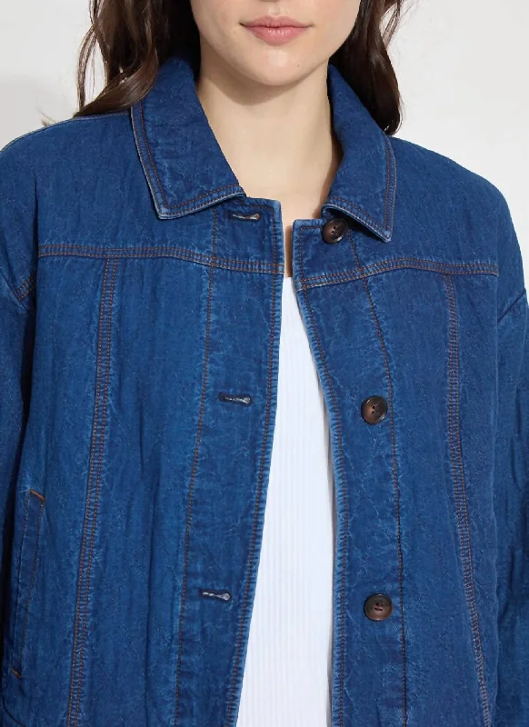 Redefining Women's Fashion Sloane Quilted Denim Jacket