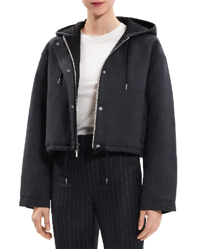 End Of Month Blowout Theory   Cropped Wool Parka