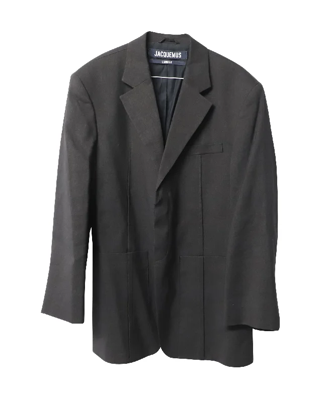 Fresh Styles, Fresh Deals Jacquemus La Veste D'Homme Blazer in Black Hemp
