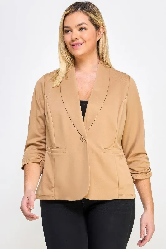 All Season Fashion Collection Techno Scuba Blazer W/pockets
