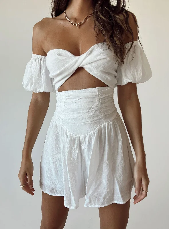 End Of Season Sale Karolina Romper White