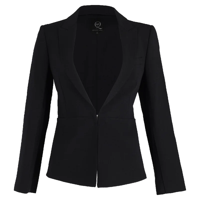 Now On Sale For Chic Urban Styles Alexander Mcqueen Deep Single-Breasted V-Neck Blazer With Invisible Zipper in Black Wool Now On Sale For Chic Urban Styles Alexander Mcqueen Deep Single-Breasted V-Neck Blazer With Invisible Zipper in Black Wool