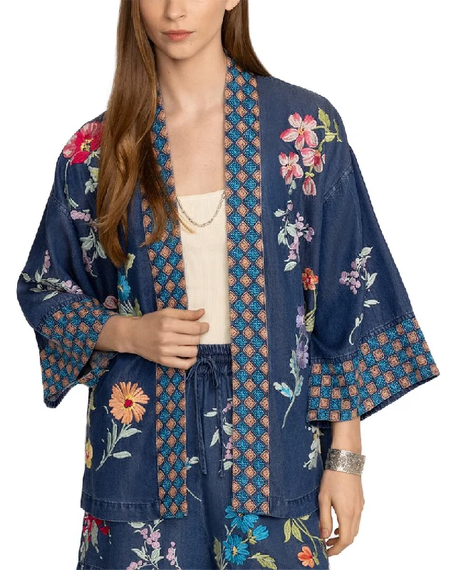 Discover Promotions Johnny Was Evangeline Tencel Cropped Kimono