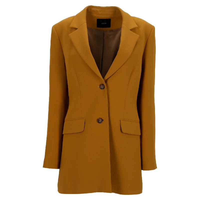 Elegant Style Joseph Crepe Satin Jara Jacket in Camel Acetate