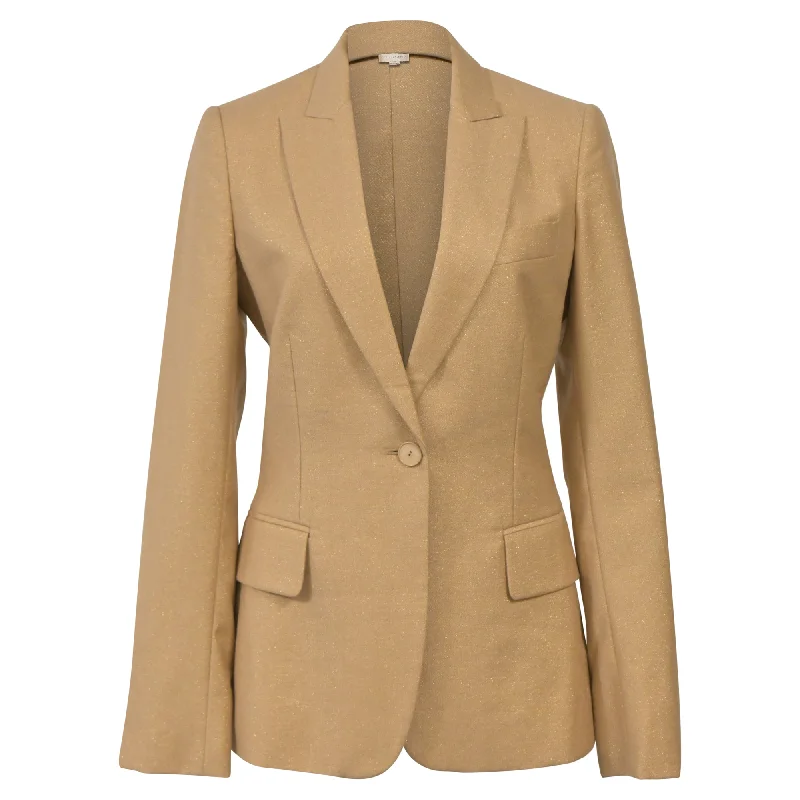 Limited Quantities Stella Mccartney Glittered Single-Breasted Blazer in Brown Wool Limited Quantities Stella Mccartney Glittered Single-Breasted Blazer in Brown Wool