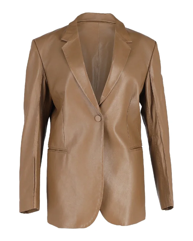 Fashion For Every Occasion Petar Petrov Blazer in Brown Leather