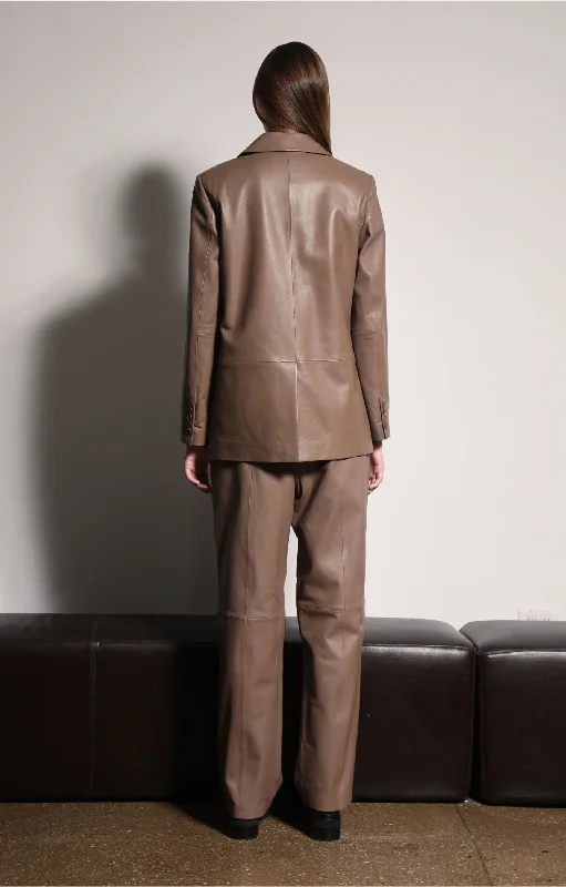 Premium Fashion Keeley Blazer, Cedar - Leather