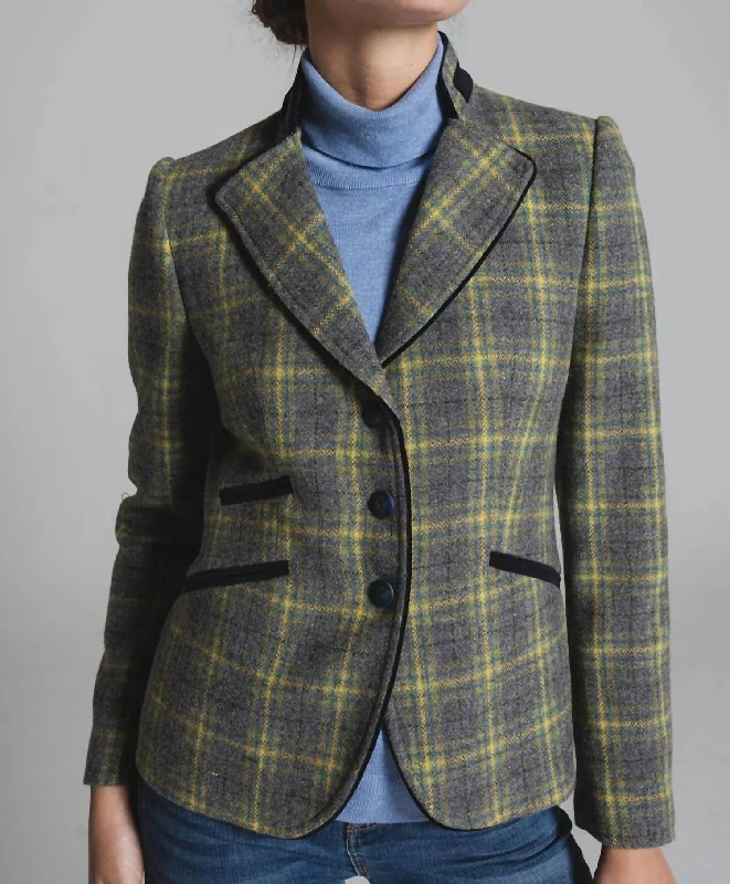 Fashion Forward Femininity Toranza Blazer In Gray