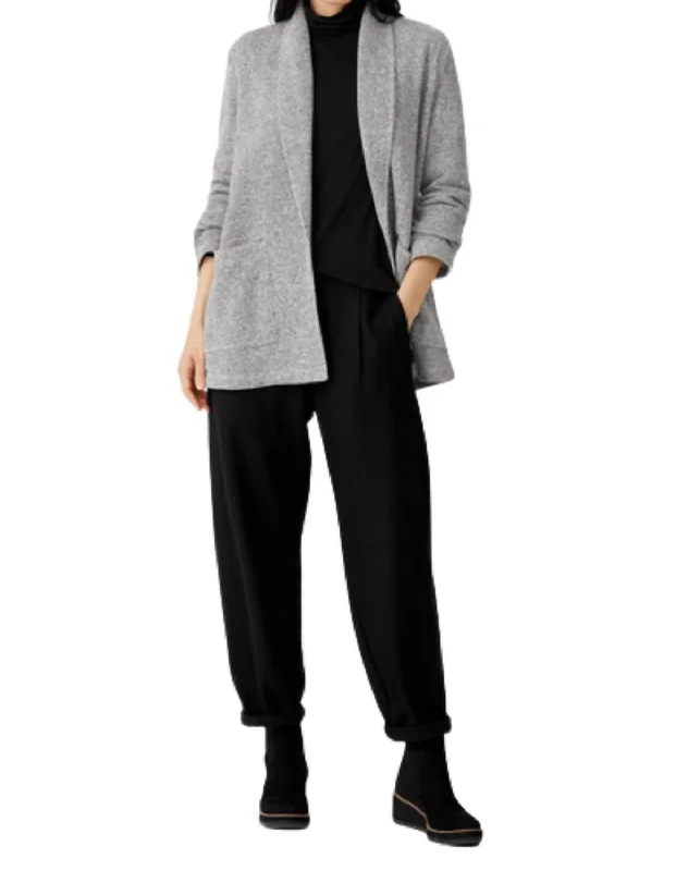 Low Price Special Shawl Collar Jacket In Ash