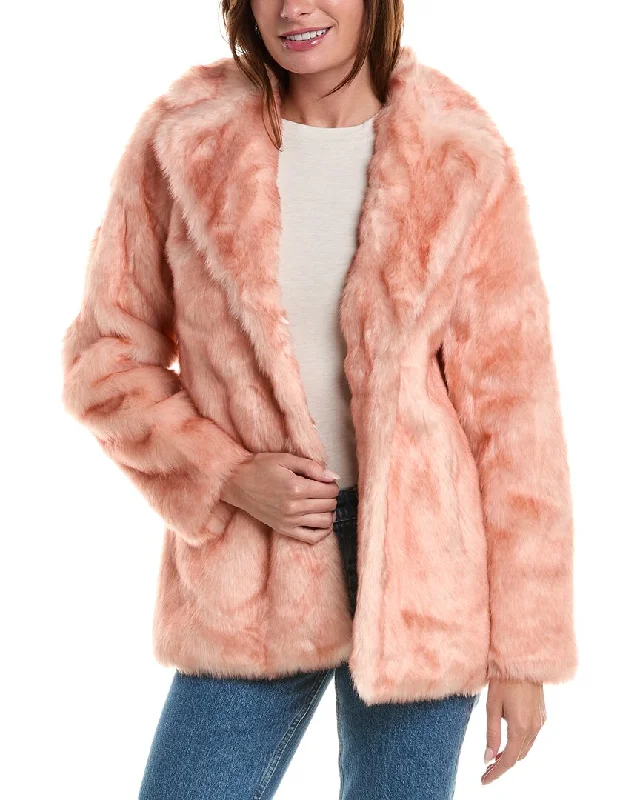 Dreamy Draping Unreal Fur Elba Blazer