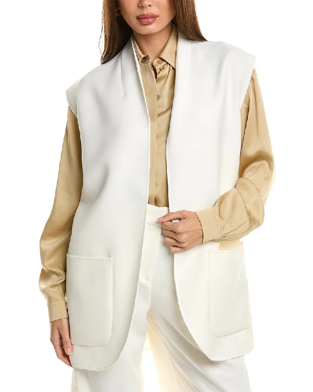Exquisite Women's Wear Sale Michael Kors Collection Sleeveless Wrap Wool Jacket