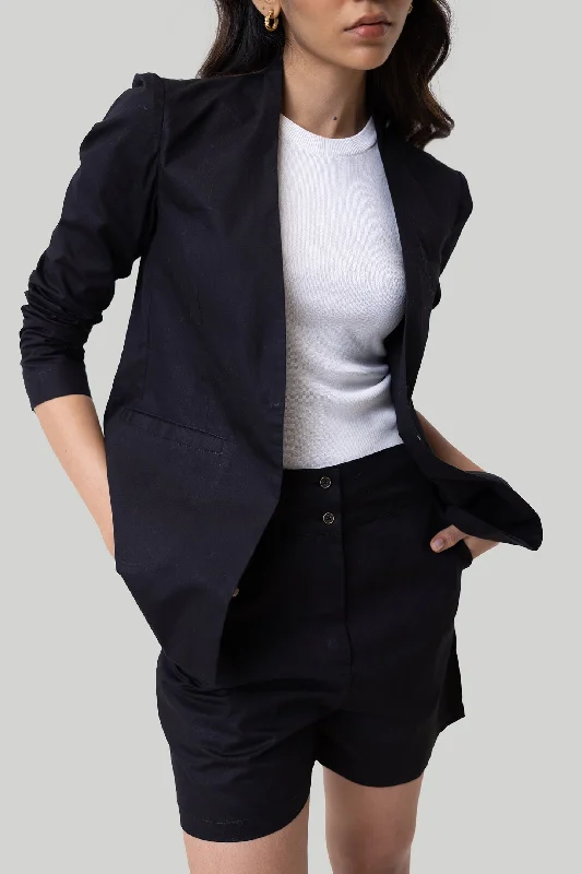 Unleash Your Trend Driven Style Summer Heat Blazer in Black
