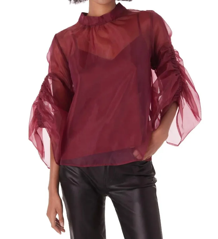 Huge Discounts This Week Sibyl Blouse In Cabernet