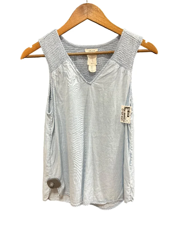 Women's Formal Event Outfit Blue Denim Top Sleeveless Basic Joie, Size S