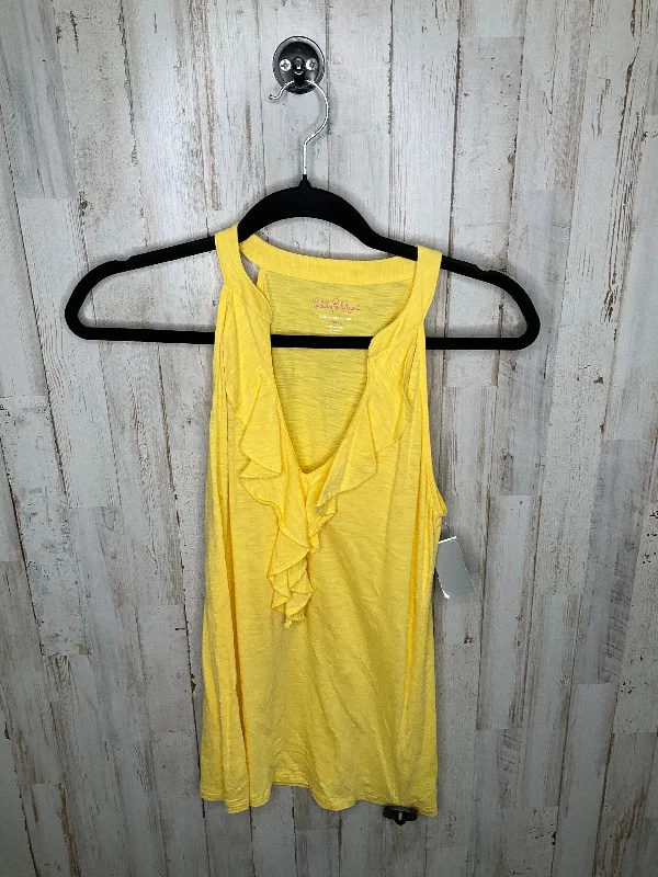Casual Fashion Trends for Women Yellow Top Sleeveless Lilly Pulitzer, Size S
