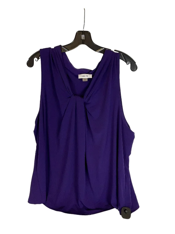 Refresh Your Wardrobe With Exclusive Discounts Purple Top Sleeveless Calvin Klein, Size 3x