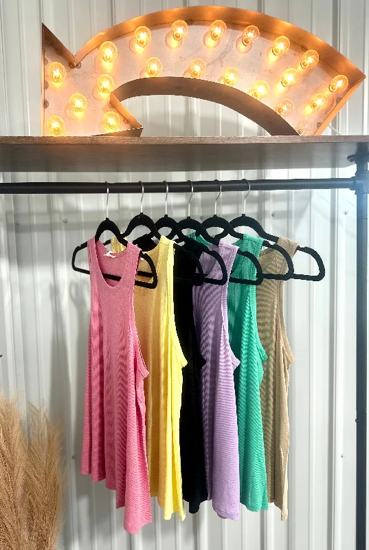 Women's Formal Clothes Basic Ribbed Tank