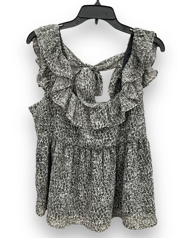 Effortless Chic for Women Grey Blouse Sleeveless Banana Republic, Size M