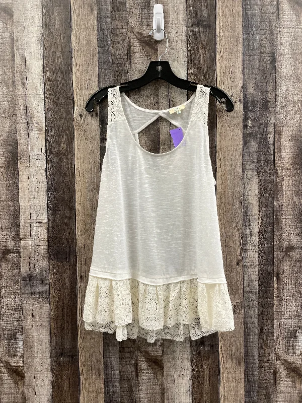 Affordable Women's Attire White Top Sleeveless Kori America, Size S