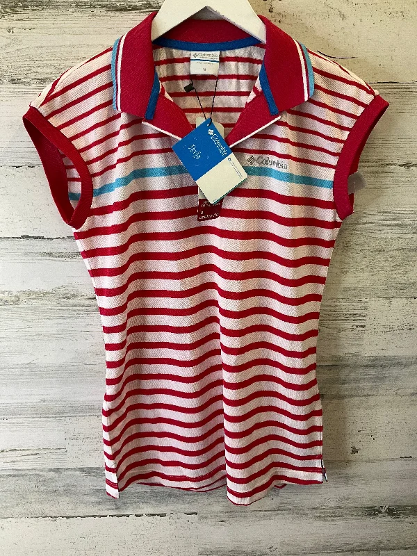 Women's Cozy Clothes Blue Red & White Top Sleeveless Columbia, Size M