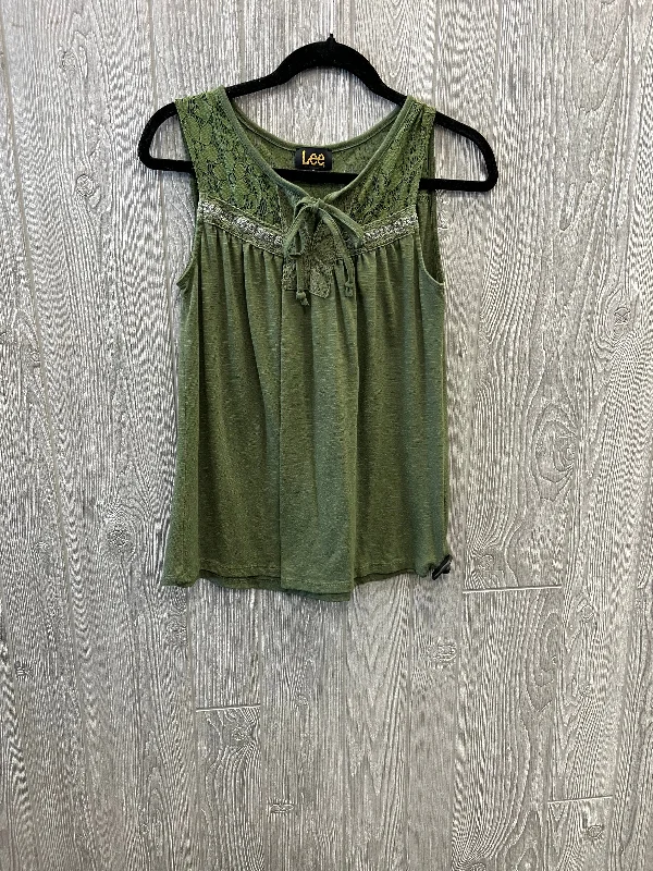 Classic Women's Apparel Green Top Sleeveless Lee, Size M