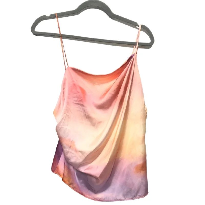 High Street Women's Fashion for Trendy Shoppers Multi-colored Top Sleeveless Zara, Size L