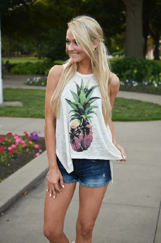 Romantic Flair Pineapple Tank