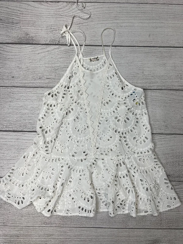 Sustainable Fashion Clothing For Women White Top Sleeveless Free People, Size S