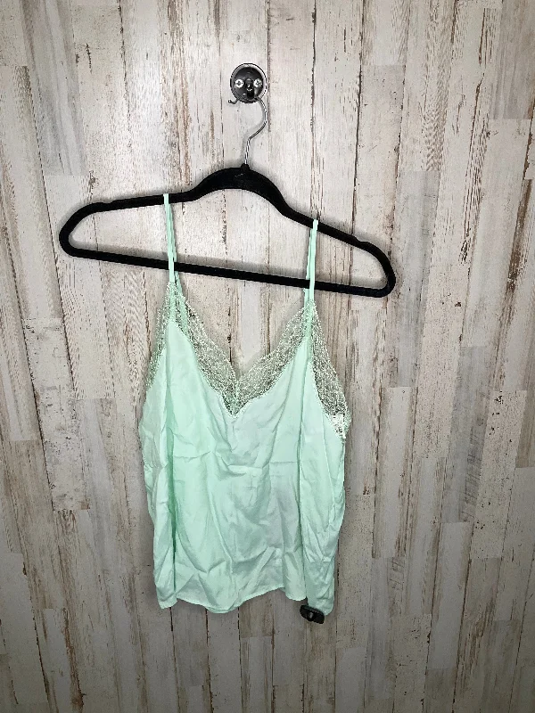 Women's Transitional Attire Green Top Sleeveless Cma, Size L