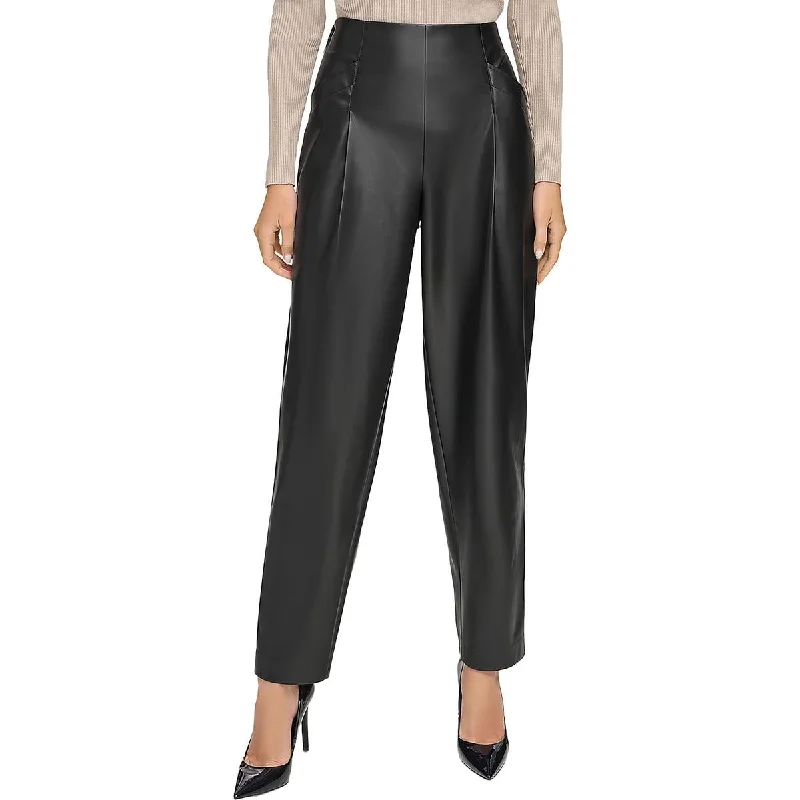Limited - Edition Drops Womens Faux Leather High Rise Ankle Pants